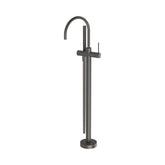 Phoenix Vivid Slimline Floor Mounted Bath Mixer w/ Hand Shower Brushed Carbon